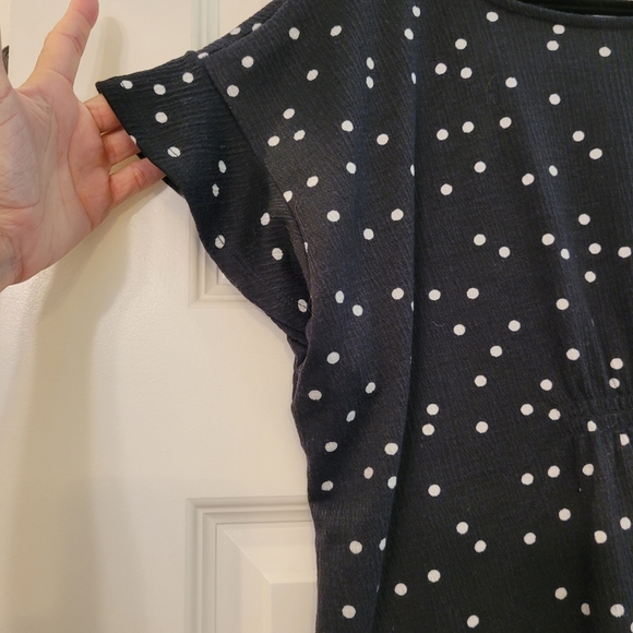 MATERNITY black and white Polka dot top - Picture 4 of 5